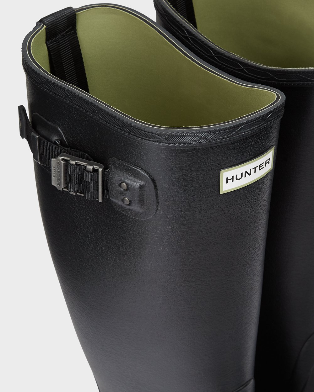 Mens Hunter Wide Fit Rain Boots Black - Balmoral - 6529013-ZF